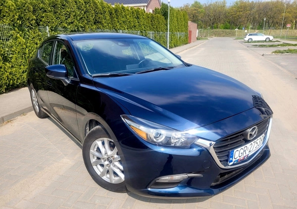 Mazda 3 cena 56900 przebieg: 73360, rok produkcji 2018 z Radziejów małe 137